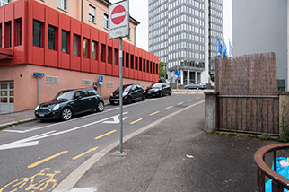 Adolf-Jenny-Strasse, Aarau AG; Obere Vorstatt, Bachstrasse, AEW Energie building