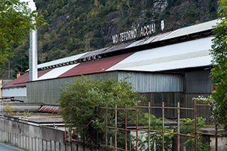 Monteforno Acciai..., Giornico, Bassa Leventina, Ticino; Acciaierie e Laminatoi SA, industrial plant, former steel mill, acciaieria