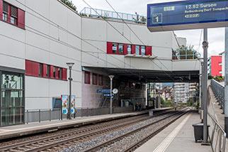Emmenbrücke Gersag S-Bahn station, Emmen; suburban rail, S9, S18, railway, train, Sursee