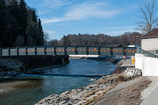 Viscose-Steg, Emmenbrücke, Emmen; Kleine Emme river, Roterwald, Reussbühl, Luzern/Lucerne, Emmenweid, Schooswald, Walter-Hess-Weg, footbridge, heavy floods, Philipp Hess, Andy Scheitlin, Emmenbronx