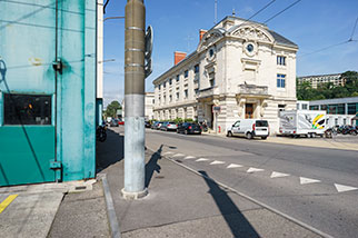 avenue de la Jonction (CGTE), Plainpalais, Genéve/Geneva; headquarters Compagnie Genevoise des Tramways Électriques (CGTE), TPG depot (Transports publics genevois), rue de la Truite, rue d’Ermenonville