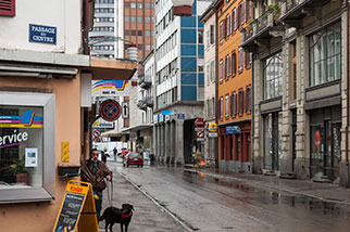 rue Neuve, La Chaux-de-Fonds; passage du Centre, rue Guillaume-Ritter, tour Espacité Richter
