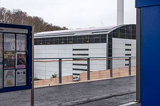 rue du Vallon (TRIDEL), Lausanne; Sallaz metro station, M2 metro line, freight-only Tridel railway tunnel, Sébeillon, waste incineration plant