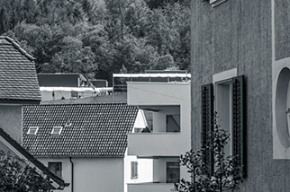 Höhenweg, Wohngenossenschaft Geissenstein EBG, Luzern/Lucerne; Am Rain (Geissenweg), Dorfstrasse, Waldweg, Bireggwald