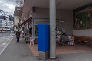 Eichhof, Luzern/Lucerne; Obergrundstrasse, Steinhofstrasse, bus stop, public transport, Carl Griot, Alfred Sidler