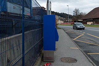 Oberkuonimatt, Kriens, Luzern/Lucerne; Ringstrasse, Mattenhof, bus stop, public transport