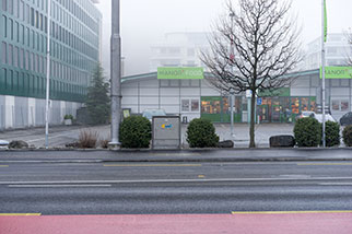 Tribschenstrasse (Manor Food), Luzern/Lucerne; Solo-Supermarkt, Geissensteinring, PTT Swisscom Weinberglistrasse, Bürogebäude Weinbergli
