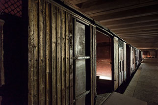 Memoriale della Shoah (Binario 21) #1, Milano/Milan; Shoah Memorial (Track 21), Holocaust, Milano Centrale railway/train station, wooden train cars