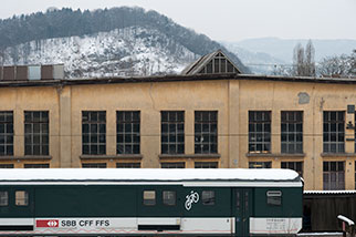 Depotweg (SBB-Hauptwerkstätte) #2, Olten SO; former SBB-Hauptwerkstätte Olten, Jura mountains