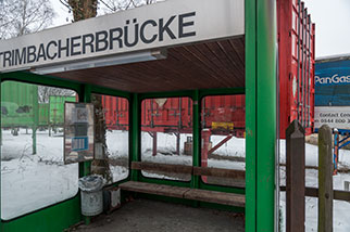 Trimbacherbrücke bus stop, Olten SO; Gösgerstrasse, container, PanGas
