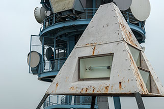 Communication Tower, Rigi Kulm, Arth, Schwyz; triangulation station, fog