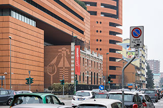 viale Antonio Gramsci, Sesto San Giovanni; Galleria Campari (museum, history of Campari), Campari headquarters, Mario Botta, Giancarlo Marzorati; via Franco Sacchetti, via Davide Campari