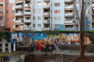 rue Carqueron, Les Avanchets, Vernier; Avanchet-Parc, graffiti, rue François-Durafour